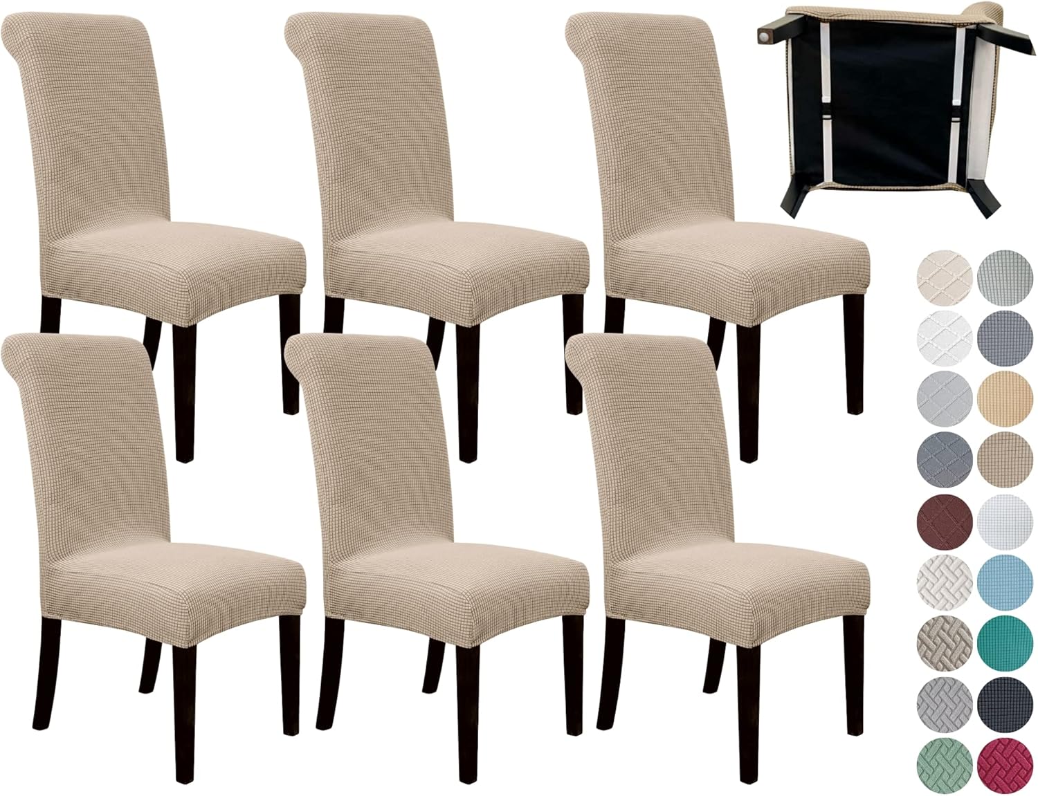 Stretch Parsons Chair Slipcover Set of 6 for Dining Room Use