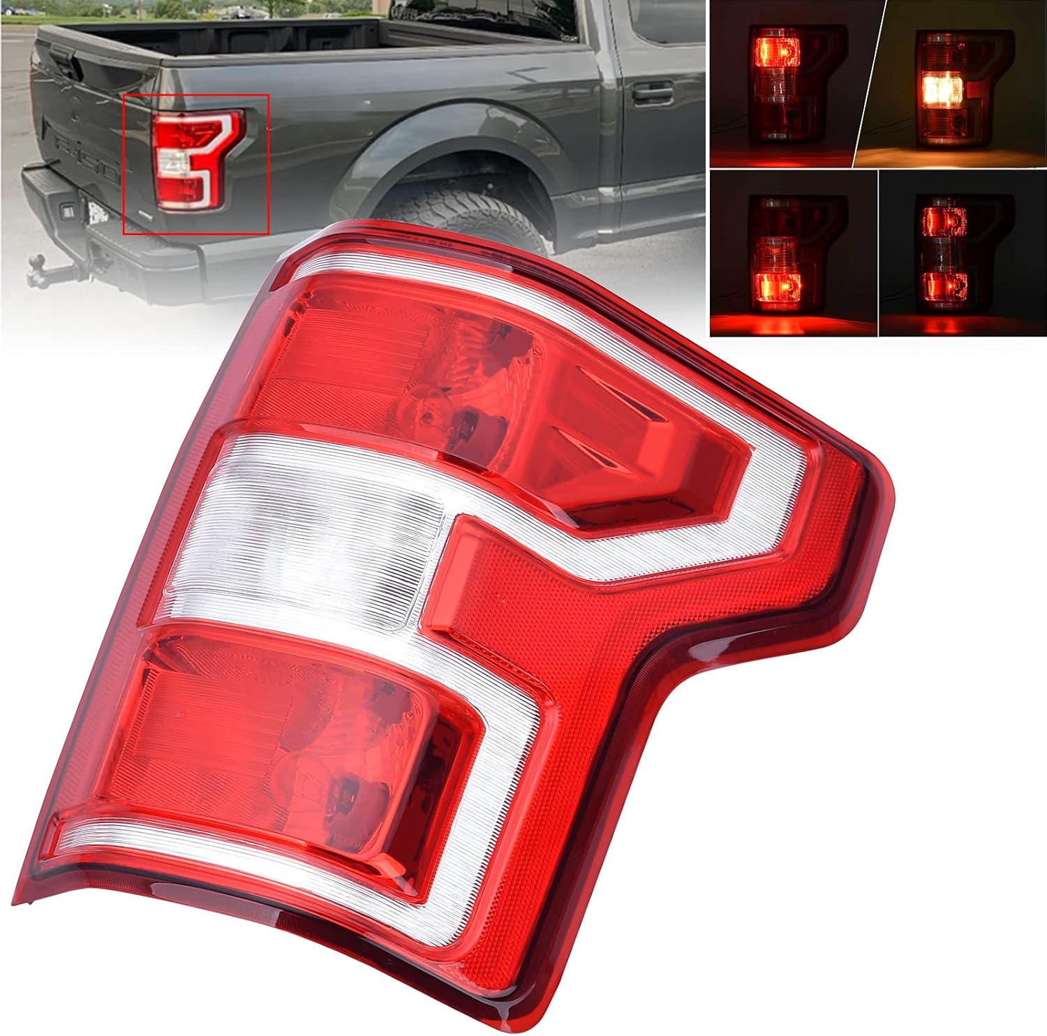 Nakuuly Tail Light for 2018 2019 2020 Ford F150 Right Side