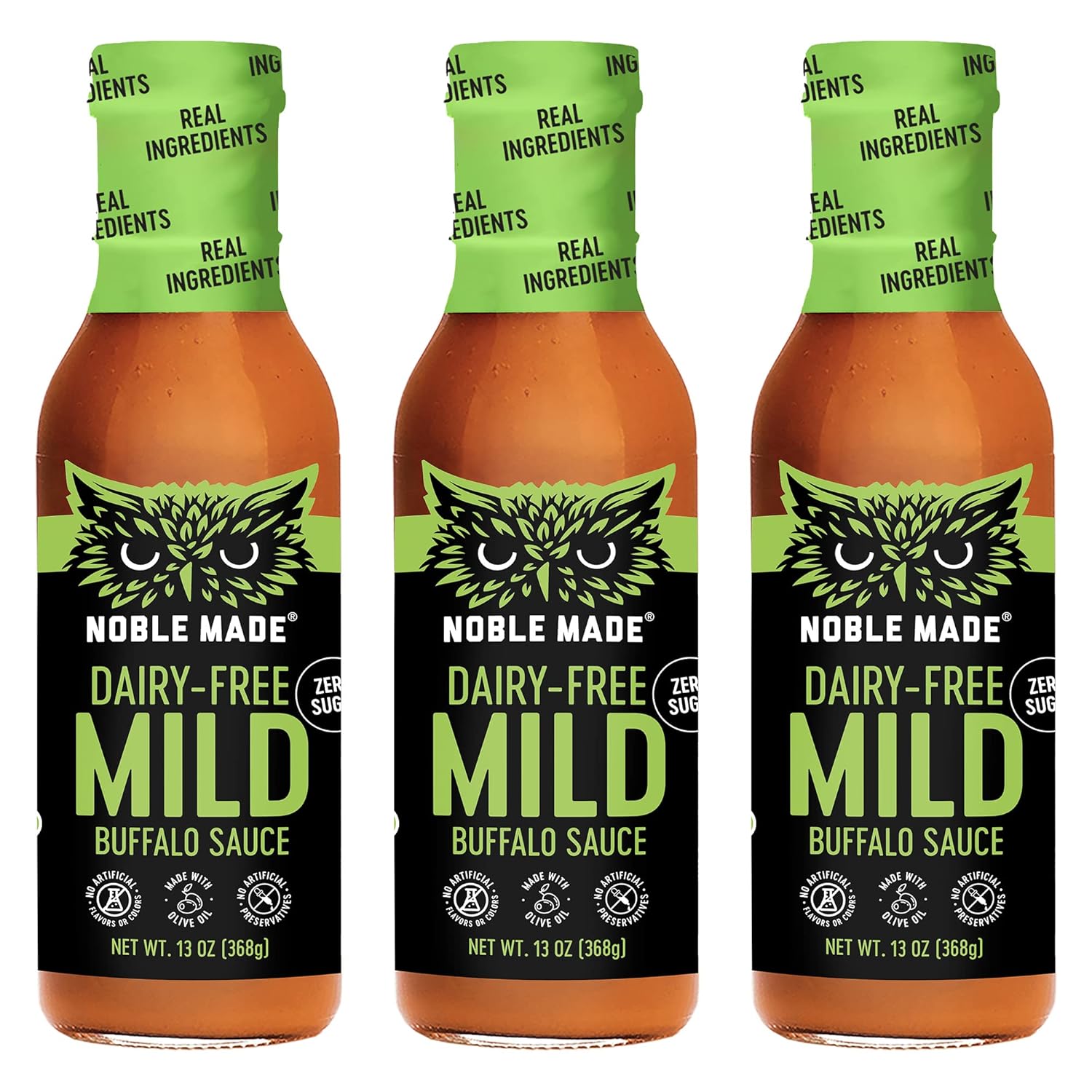 Noble Made Buffalo Sauce - Keto, Gluten Free, Vegan & Mild