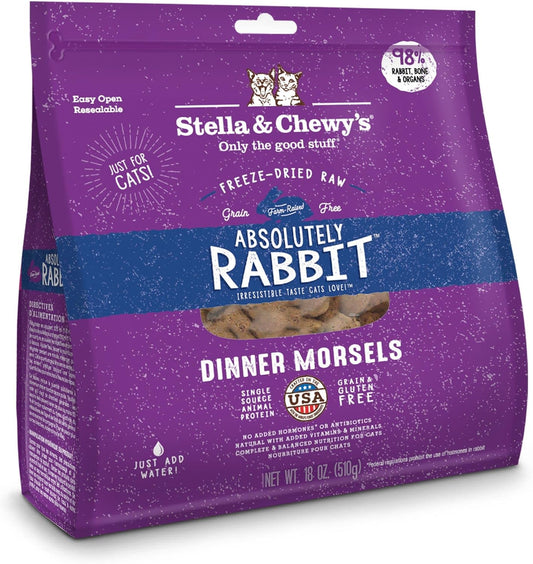 Freeze-Dried Raw Cat Dinner Morsels with Premium Rabbit Recipe