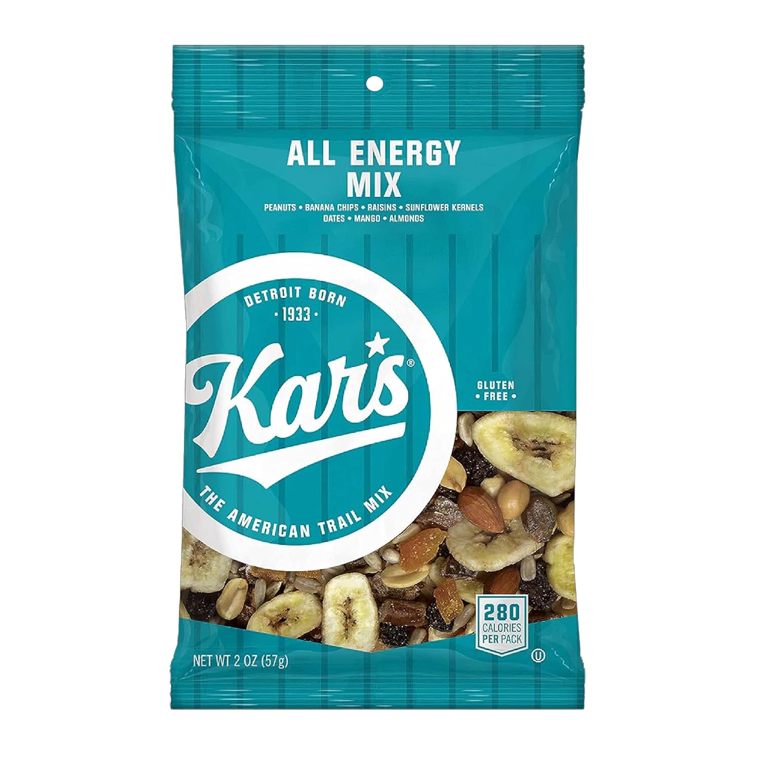 Kars Nuts All Energy Unsalted Trail Mix - Gluten-Free Snack Packs