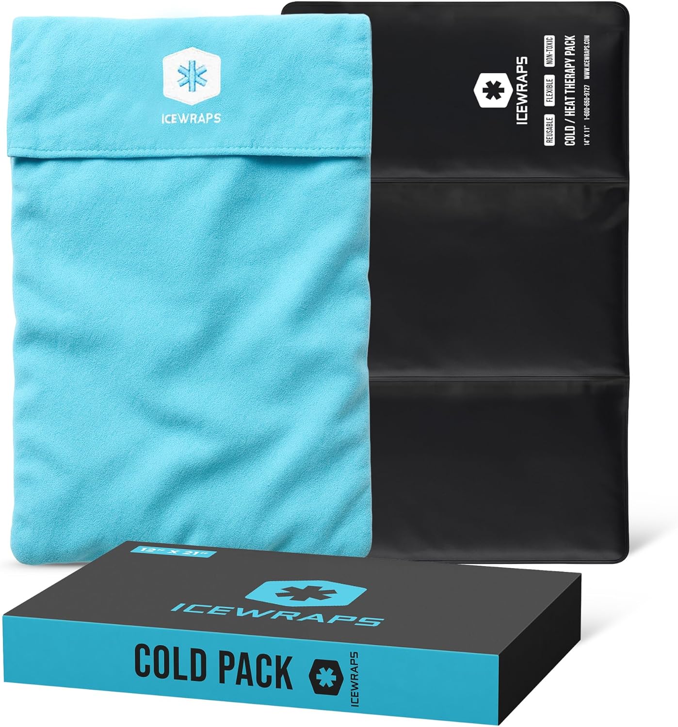 ICEWRAPS 12x21 Extra Large Reusable Ice Pack for Pain Relief