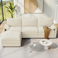Beige Chenille 108ft Modular Sectional Sofa - Deep Cloud Couch