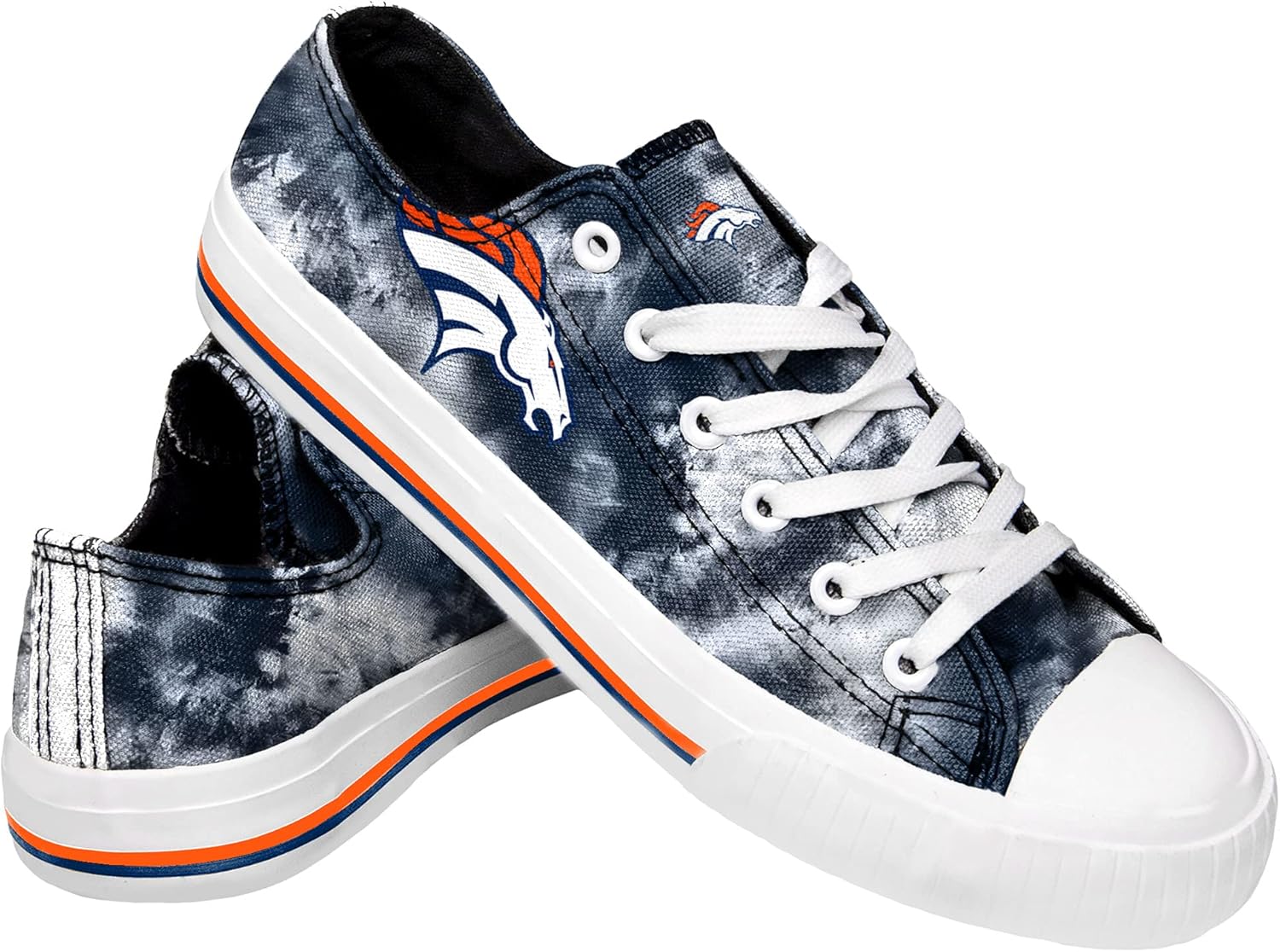 FOCO Women's NFL Team Logo Glitter Low Top Canvas Sneakers
