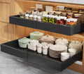 Pull Out Cabinet Organizers 21in Deep 2 Pack - Expandable Slide