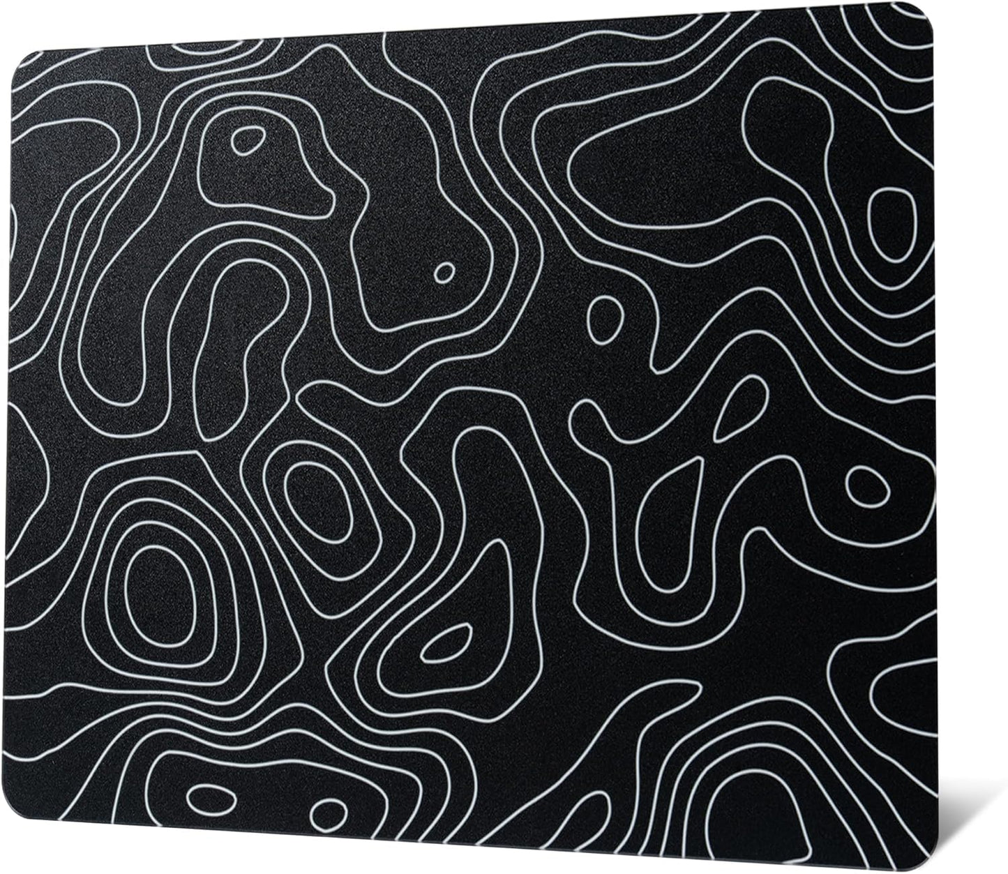 Glass Mouse Pad for Gaming with Topographic Design and Durability