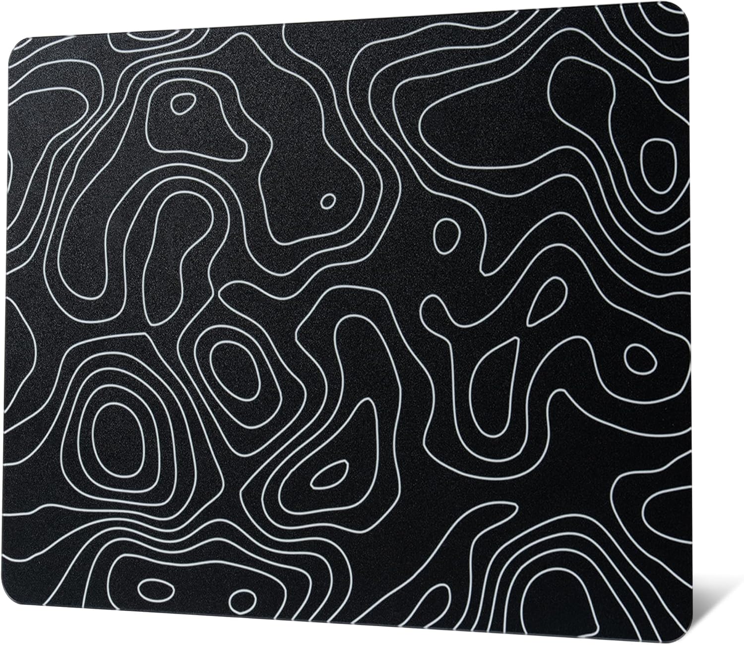 Glass Mouse Pad for Gaming with Topographic Design and Durability