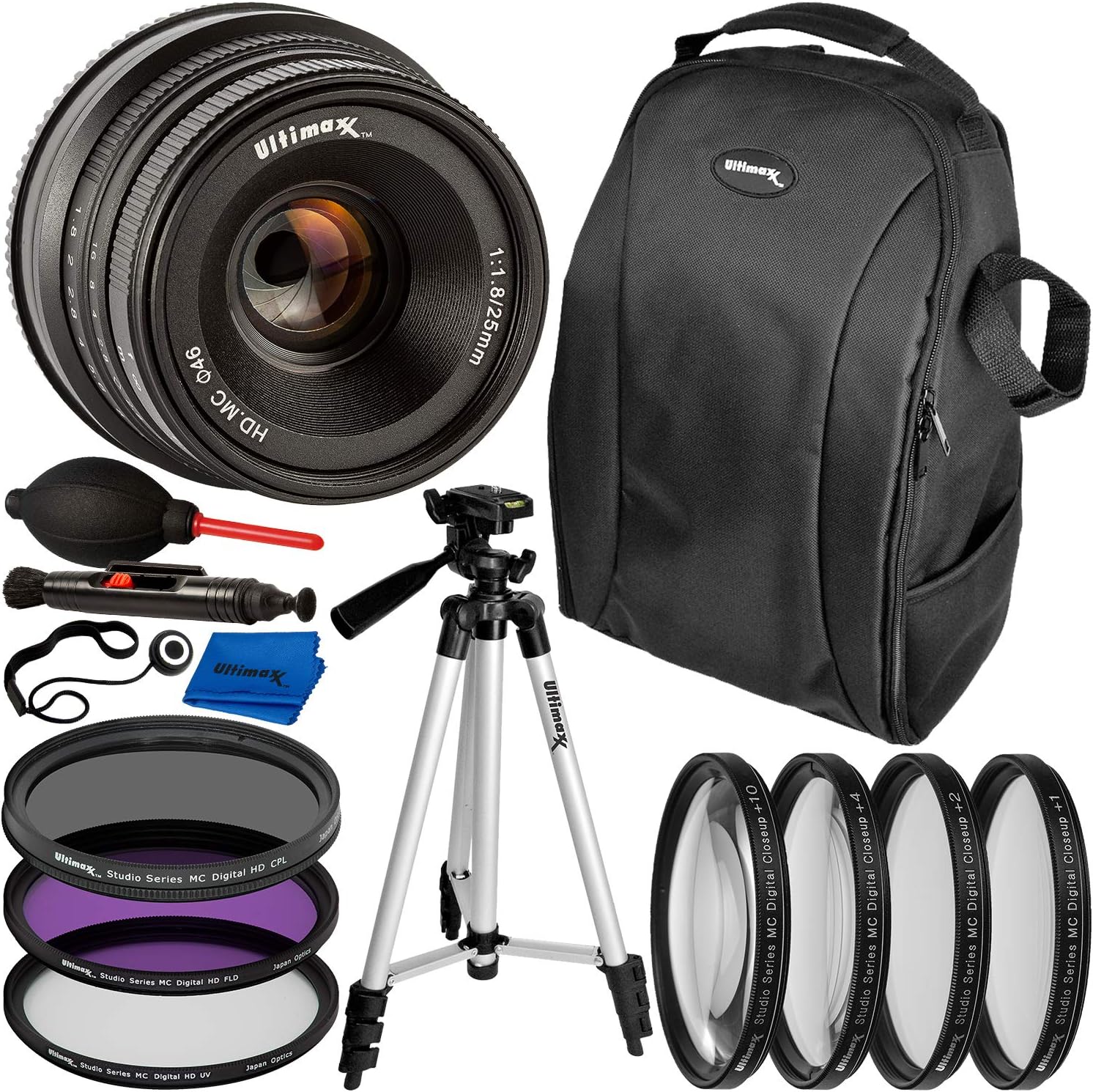 Ultimaxx 25mm f/1.8 Manual Lens Kit for Sony E-Mount Cameras