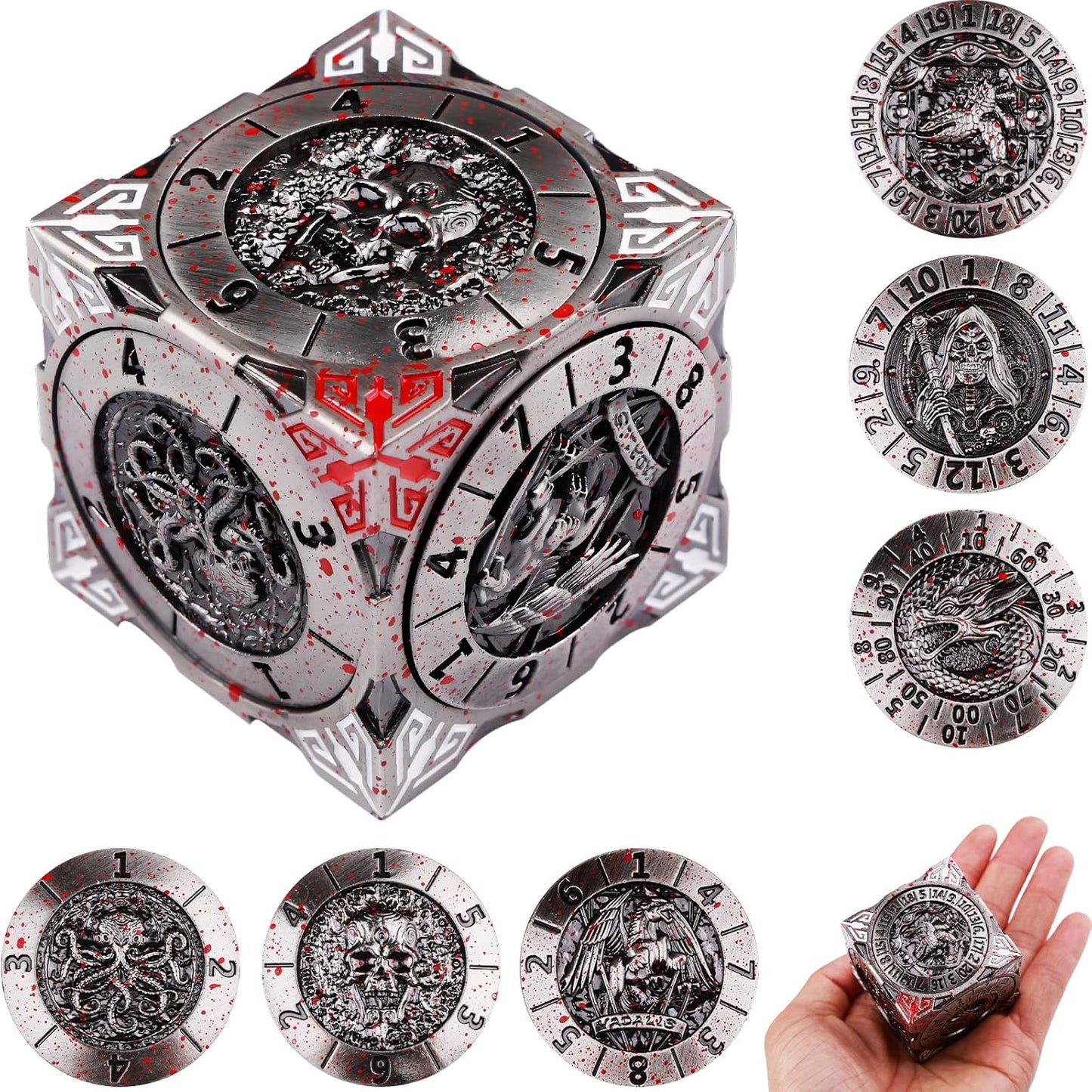 Unique 7-in-1 Spinner Dice Set for Dungeons and Dragons Fans