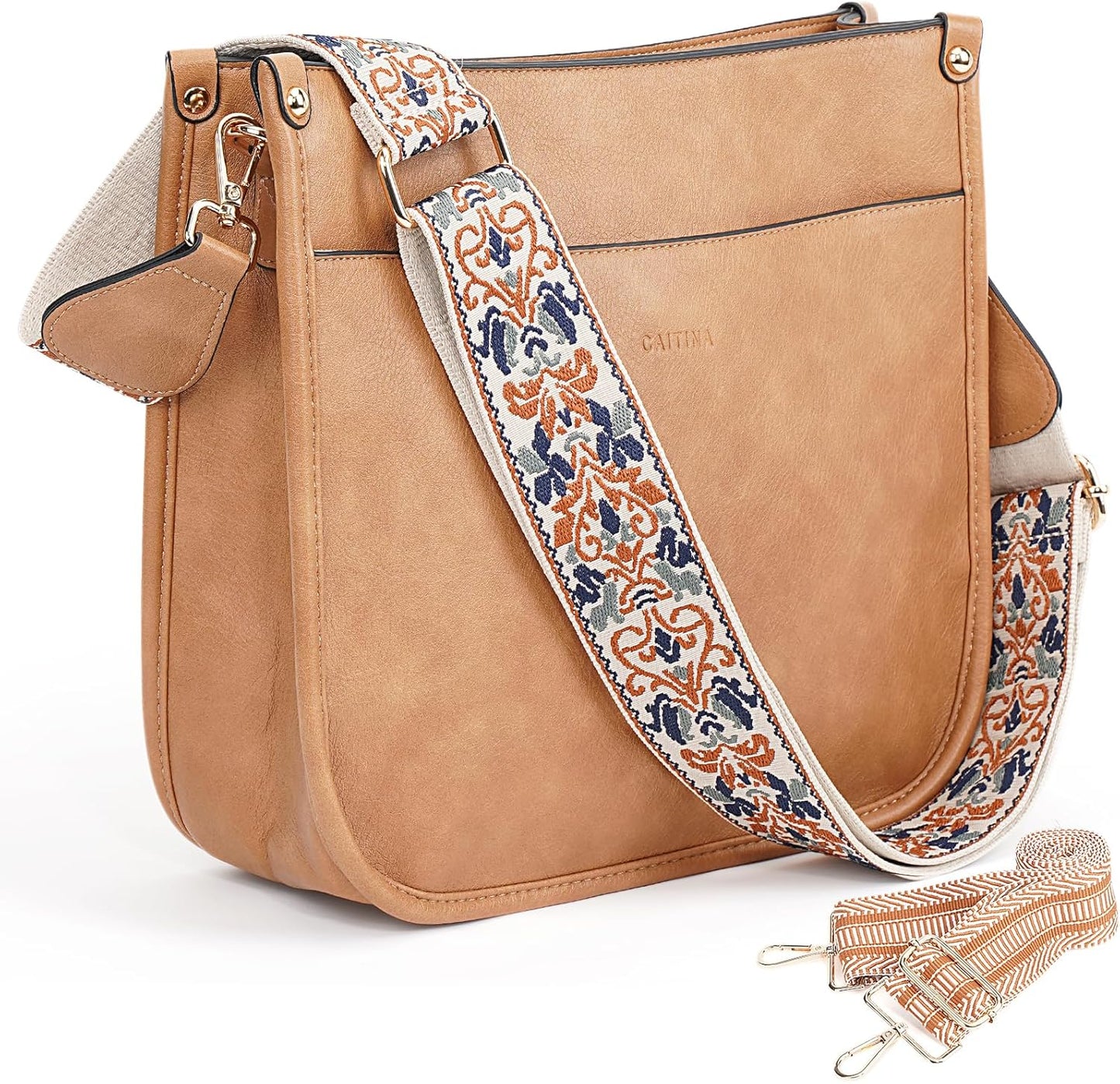 Trendy Vegan Leather Crossbody Bag for Women with Adjustable Straps