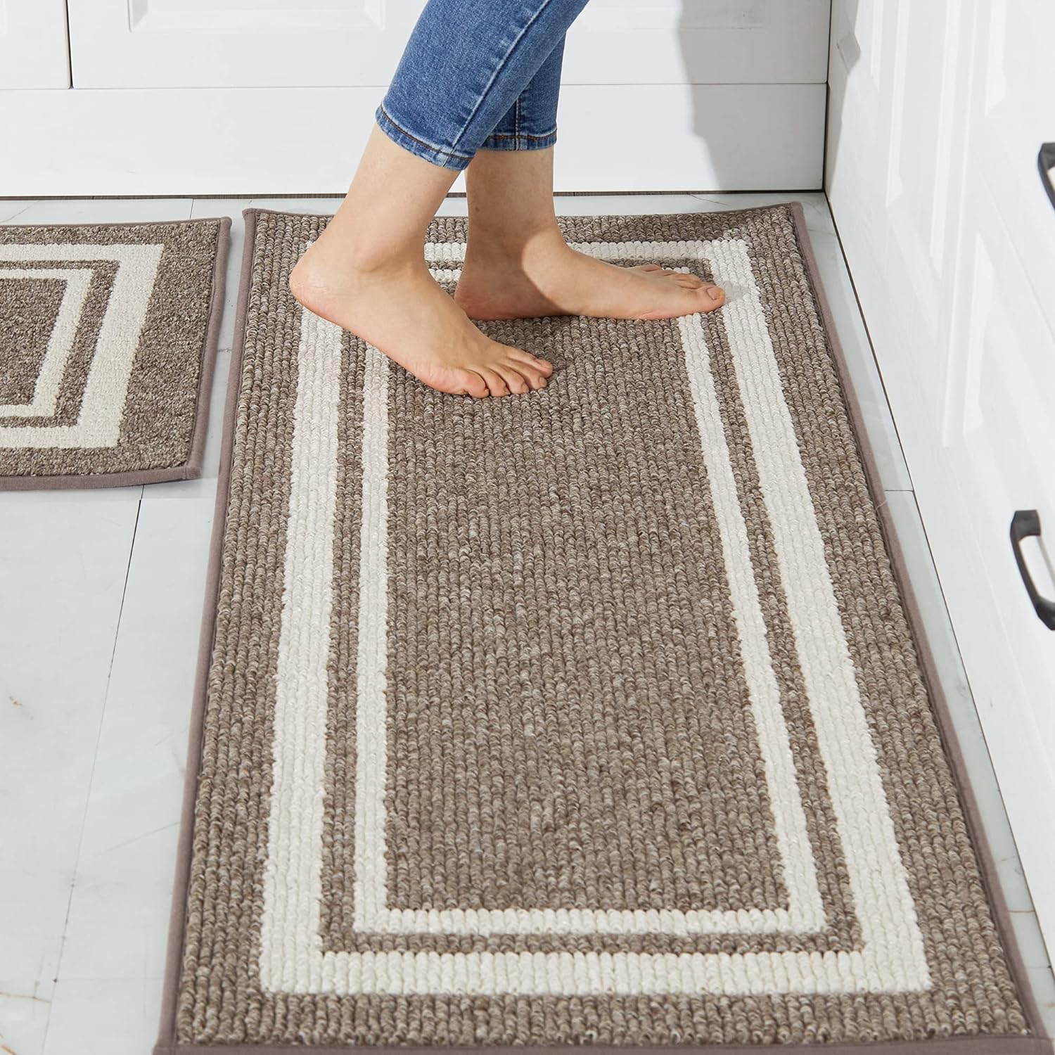 COSY HOMEER Kitchen Rugs Non-Slip Thick Polypropylene Mats