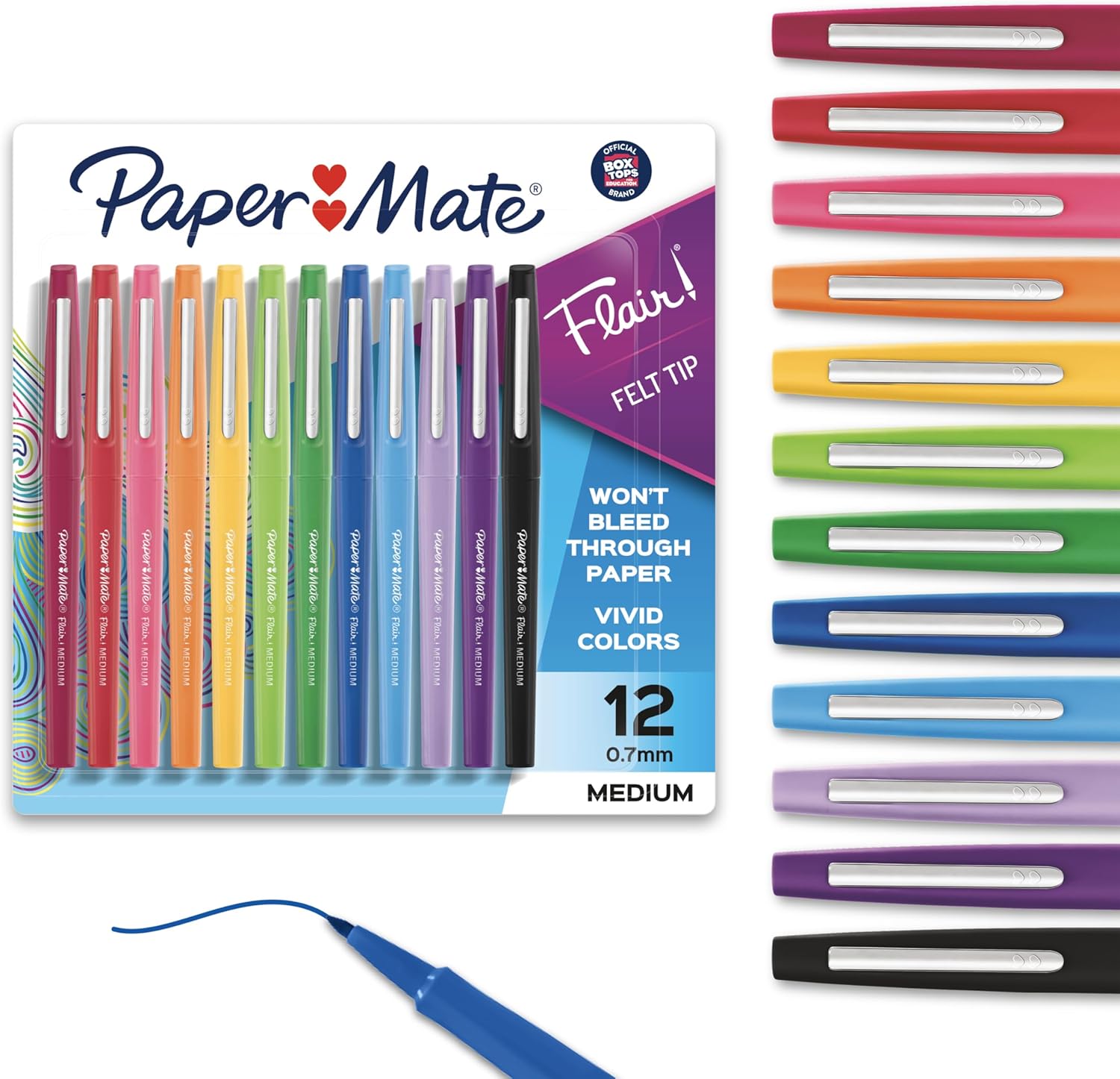 Paper Mate Flair Pens, Vibrant 0.7mm Assorted Colors