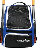 Athletico Baseball Bat Bag Backpack - Gear Organized and Ventilated