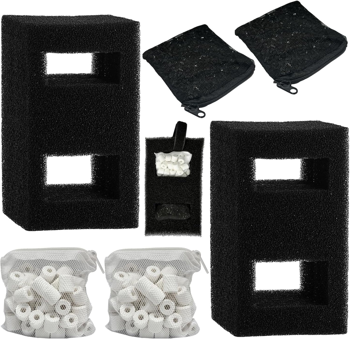 2 Set Aquarium Filter Media Kits for Fluval Flex 15 Gal Tank