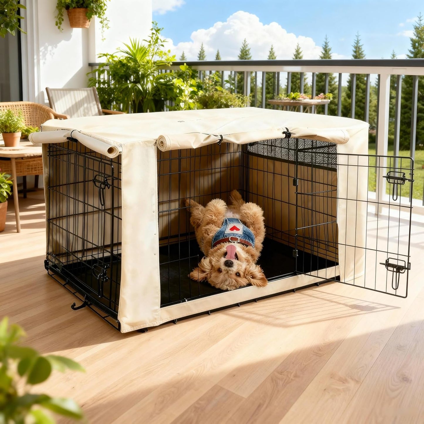 HiCaptain Dog Crate Cover 42in L x 28in W x 30in H for Pets