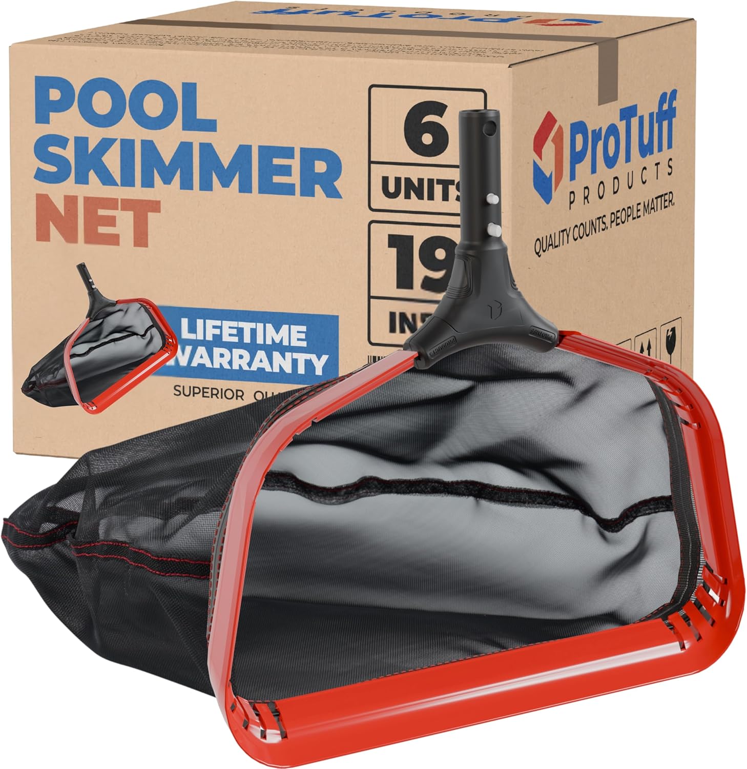 ProTuff 19in Fine Pool Nets - 6 Pack for Fast Leaf Removal