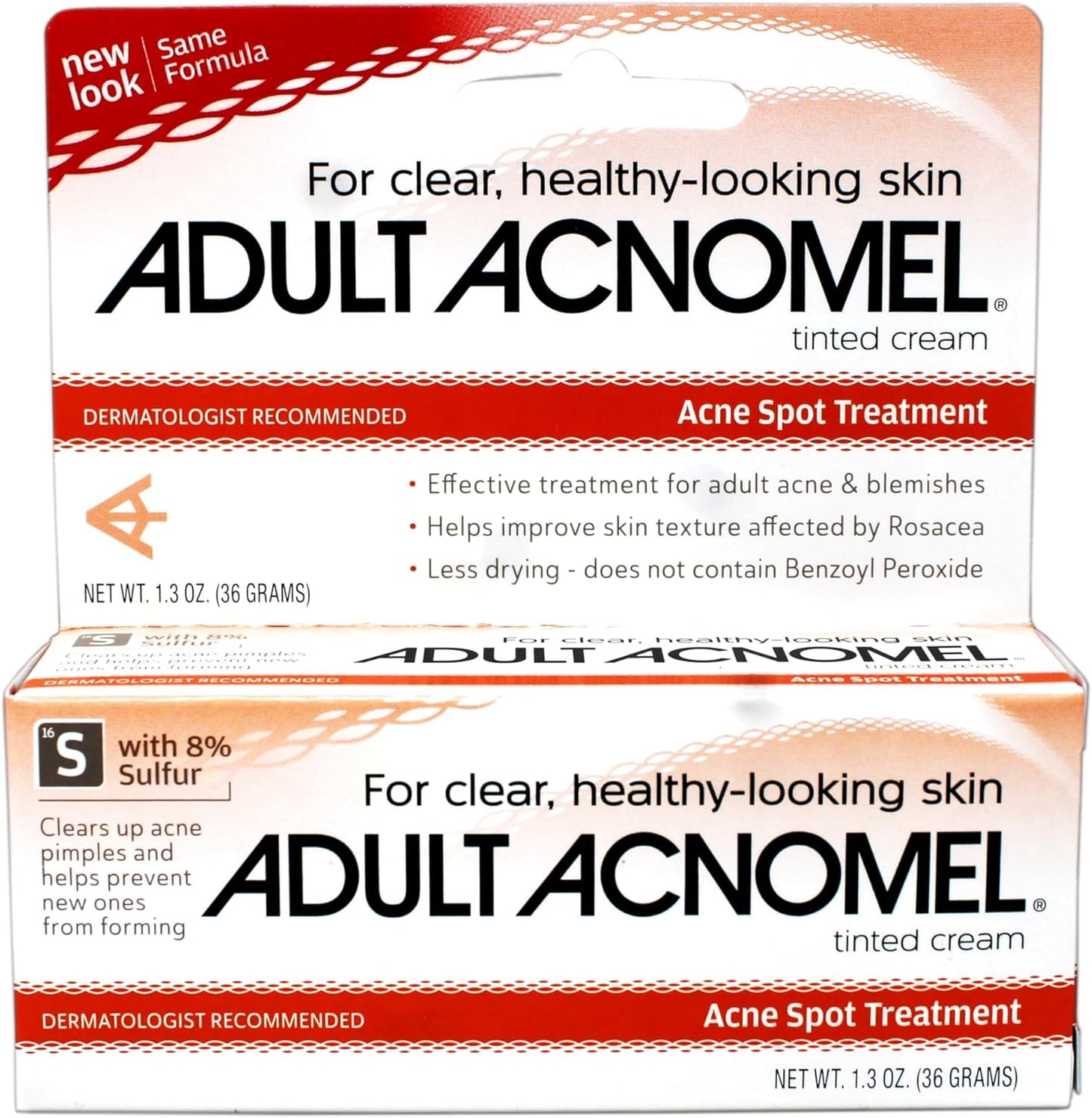 Adult Acnomel Tinted Cream for Clear Skin and Rosacea Relief