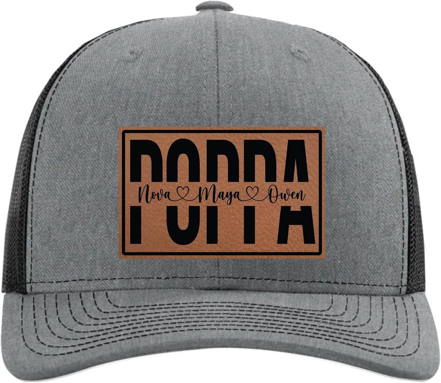 Personalized Fathers Day Hats Customized for Grandpa from Grandkids