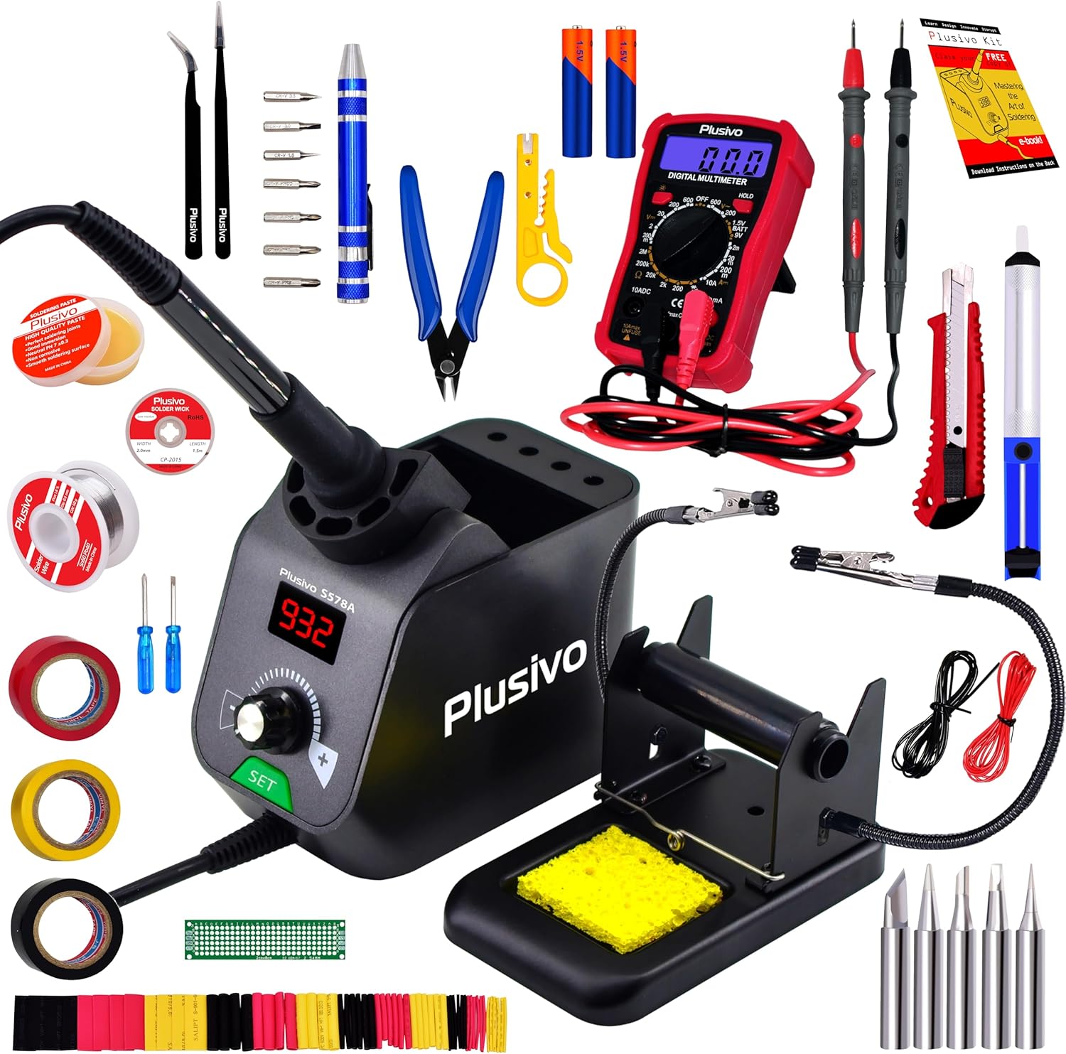 Digital Soldering Iron Station Kit with Adjustable Temperature