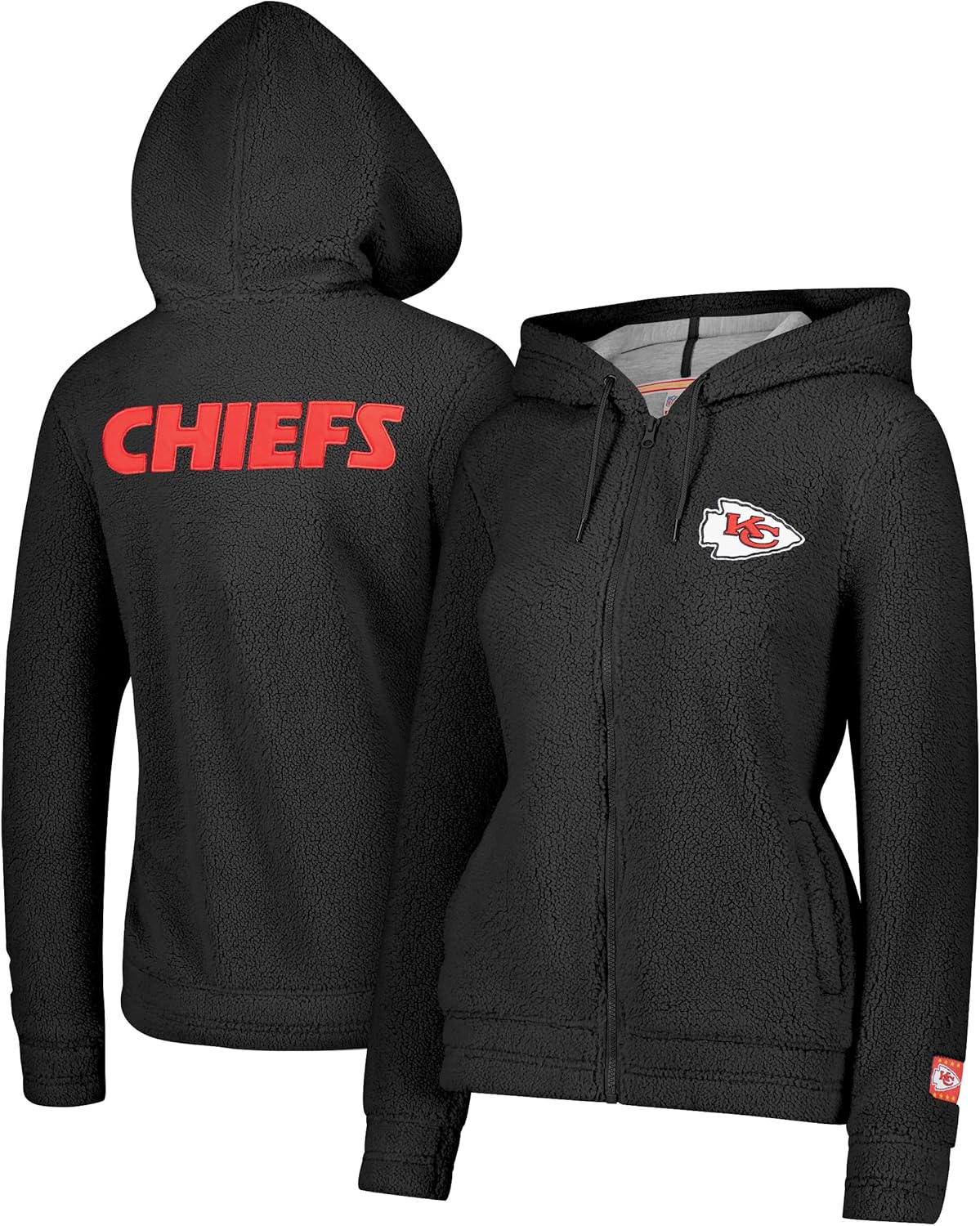 Ultra Game Women's NFL Super Soft Sherpa Full Zip Hoodie Jacket