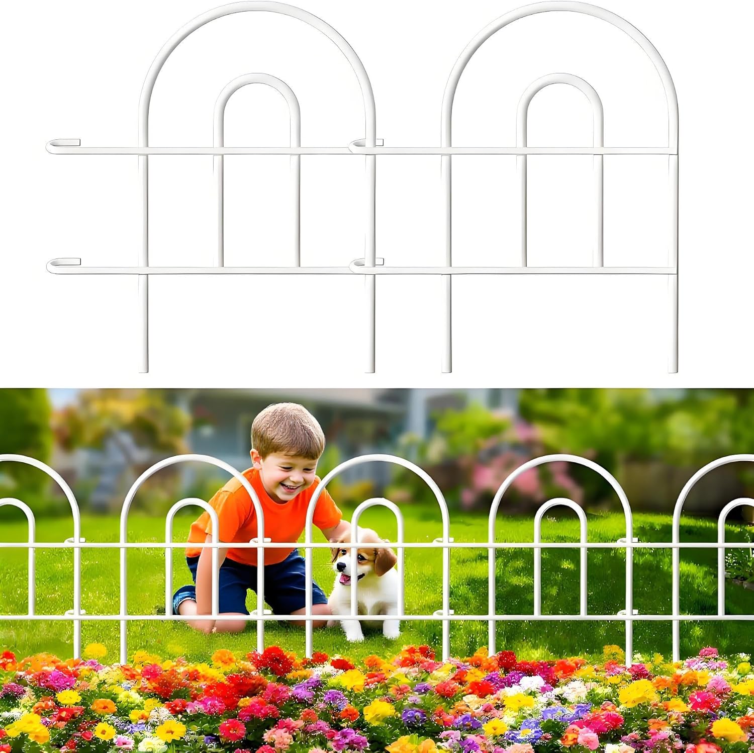Decorative Garden Fences for Dogs - Rustproof Metal Panels