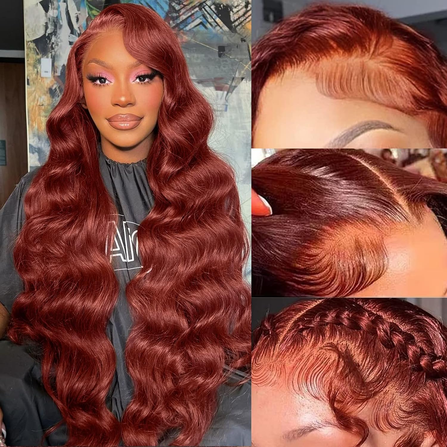 Reddish Brown Lace Front Wigs Human Hair for All Occasions