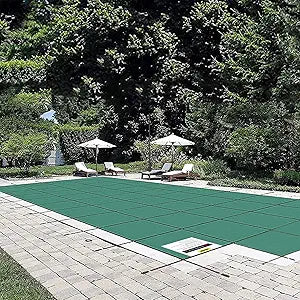 Happybuy Inground Pool Safety Cover for 20x40ft Pools Green Mesh