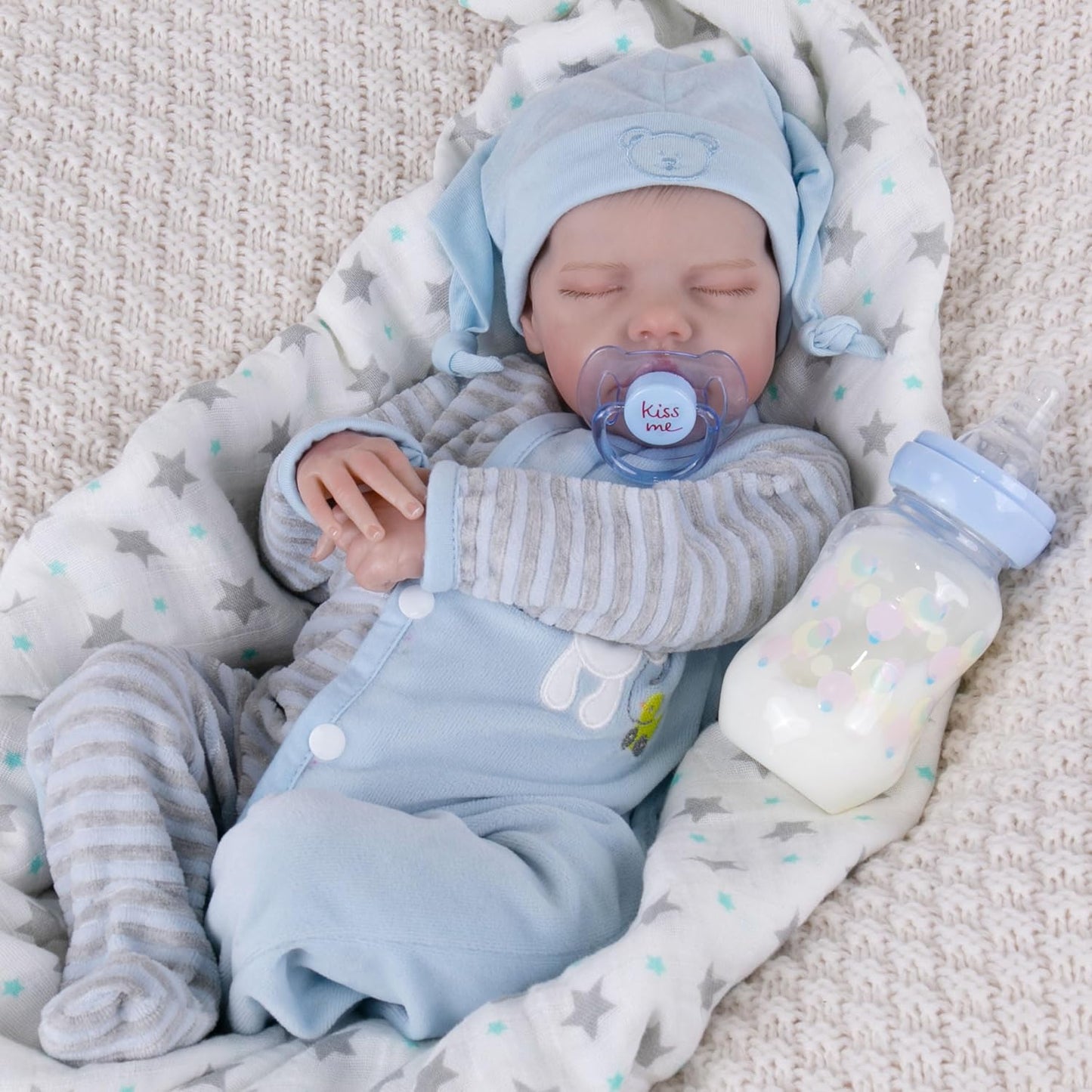 Lifelike Reborn Baby Dolls Boy - 17-Inch Soft Body Doll