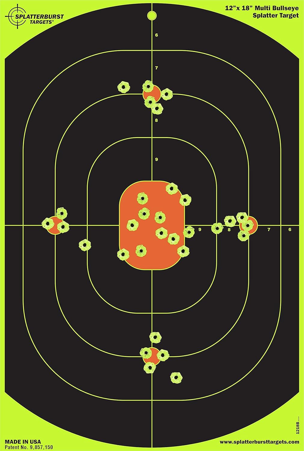Splatterburst Targets - 12 x 18 inch Bullseye Shooting Targets