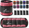 Adjustable Ankle Weights 2-10 lbs Pair - Removable Sandbags, Secure