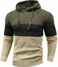 Zaitun Mens Hooded Sweatshirt Slim Fit Knitted Pullover - Layering