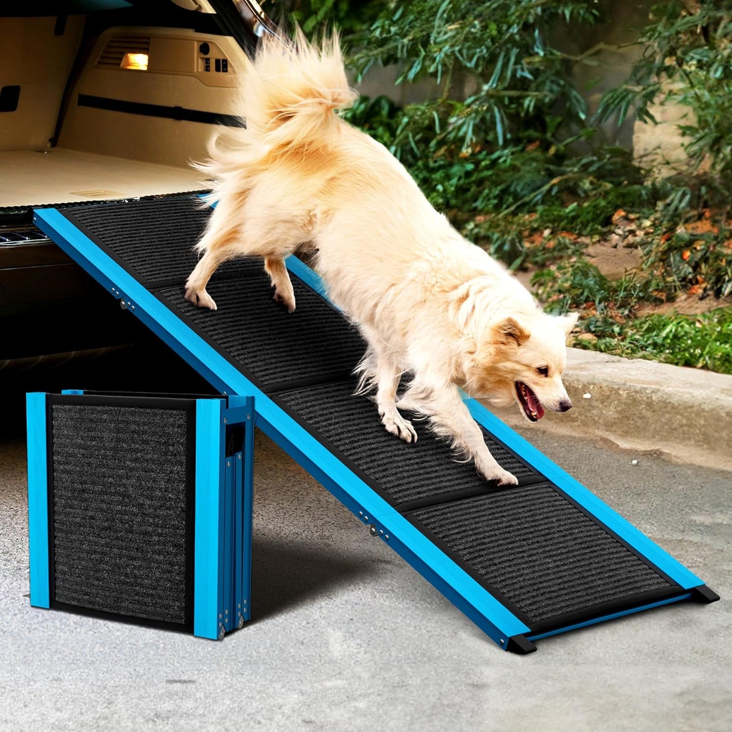 Folding Dog Ramp for Car - Portable Pet Ramp for Easy Access