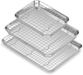 Stainless Steel Cookie Sheets Set of 3 with Wire Cooling Racks