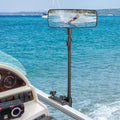 Boat Mirror Pontoon Rear View Mirror with Telescopic Pole - Stable