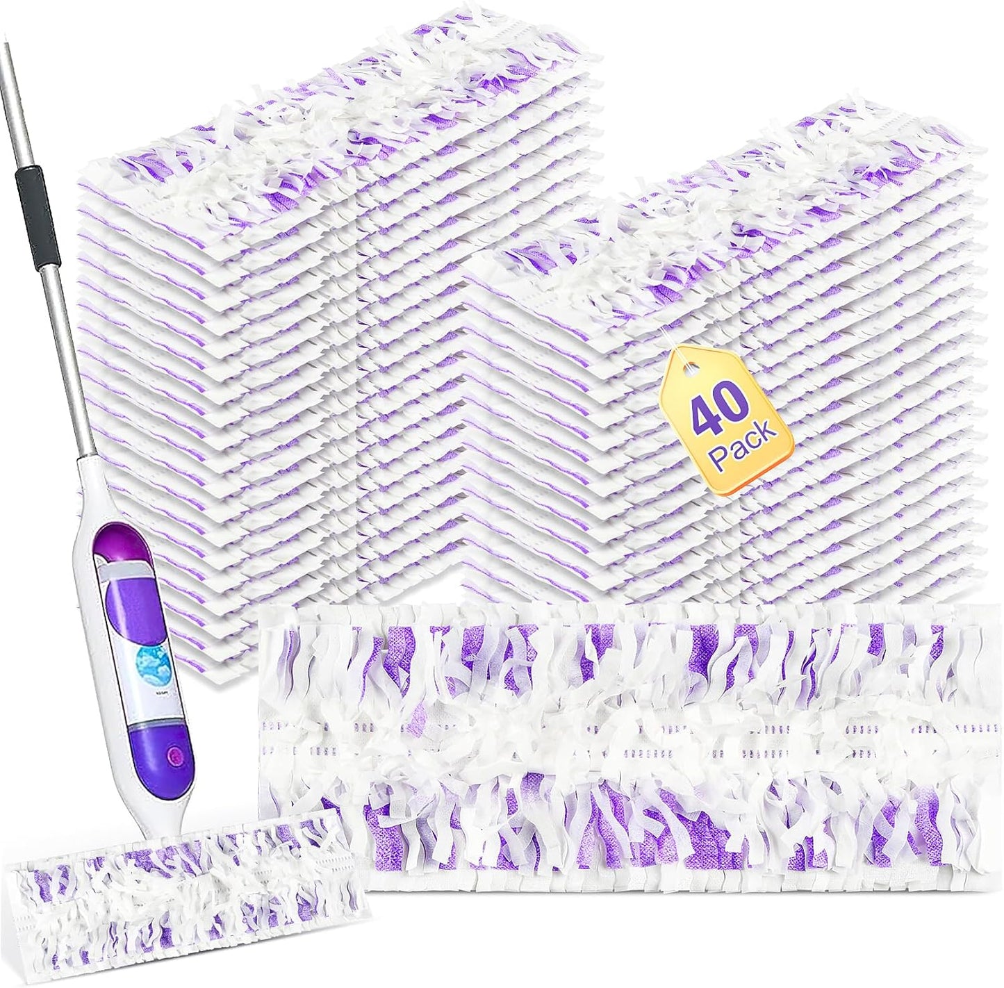 40 Pack Swiffer Power Mop Refill Pads by Fenkabs