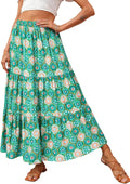 KIRUNDO Women's Floral Maxi Skirt for Trendy Casual Style