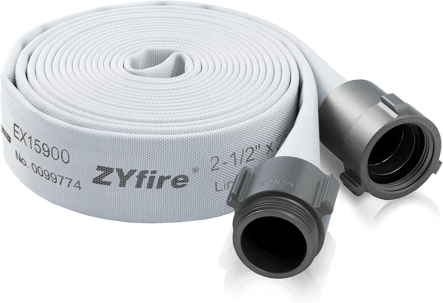 ZYfire Fire Hose 2-1/2in ID x 25 FT Lightweight EPDM Hose