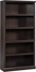 Sauder 5-Shelf Bookcase in Jamocha Wood - Practical Storage for Home