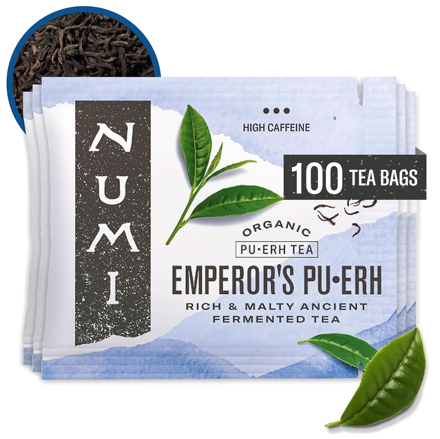 Numi Organic Emperor's Pu-erh Tea Bags for Bold Flavor and Energy