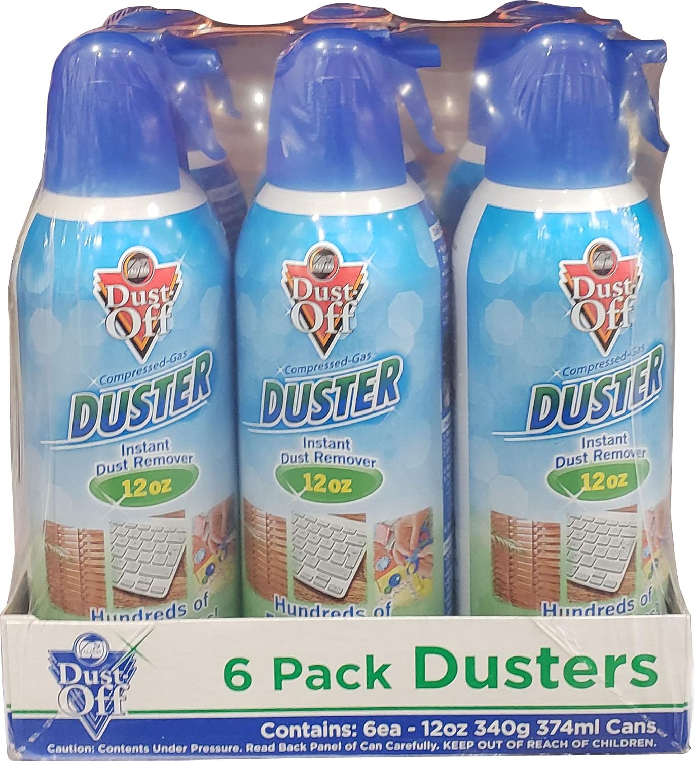Falcon Dust-Off Compressed Air Duster 12oz 6-Pack for Cleaning