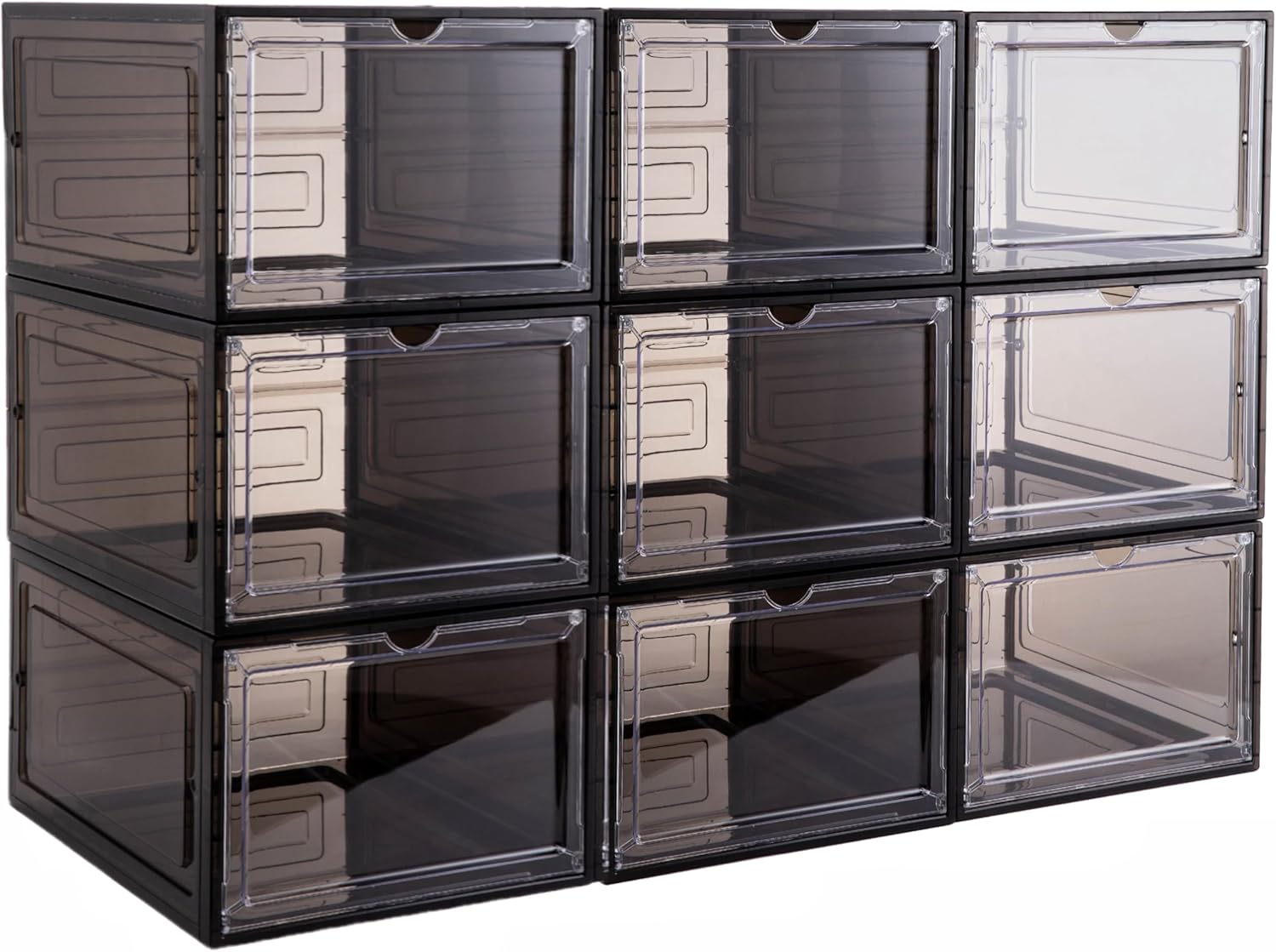 Attelite X-Large Clear Plastic Shoe Boxes for Organized Storage
