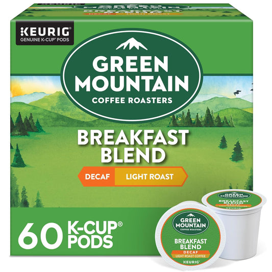 60 Decaf K-Cups: Green Mountain Light Roast
