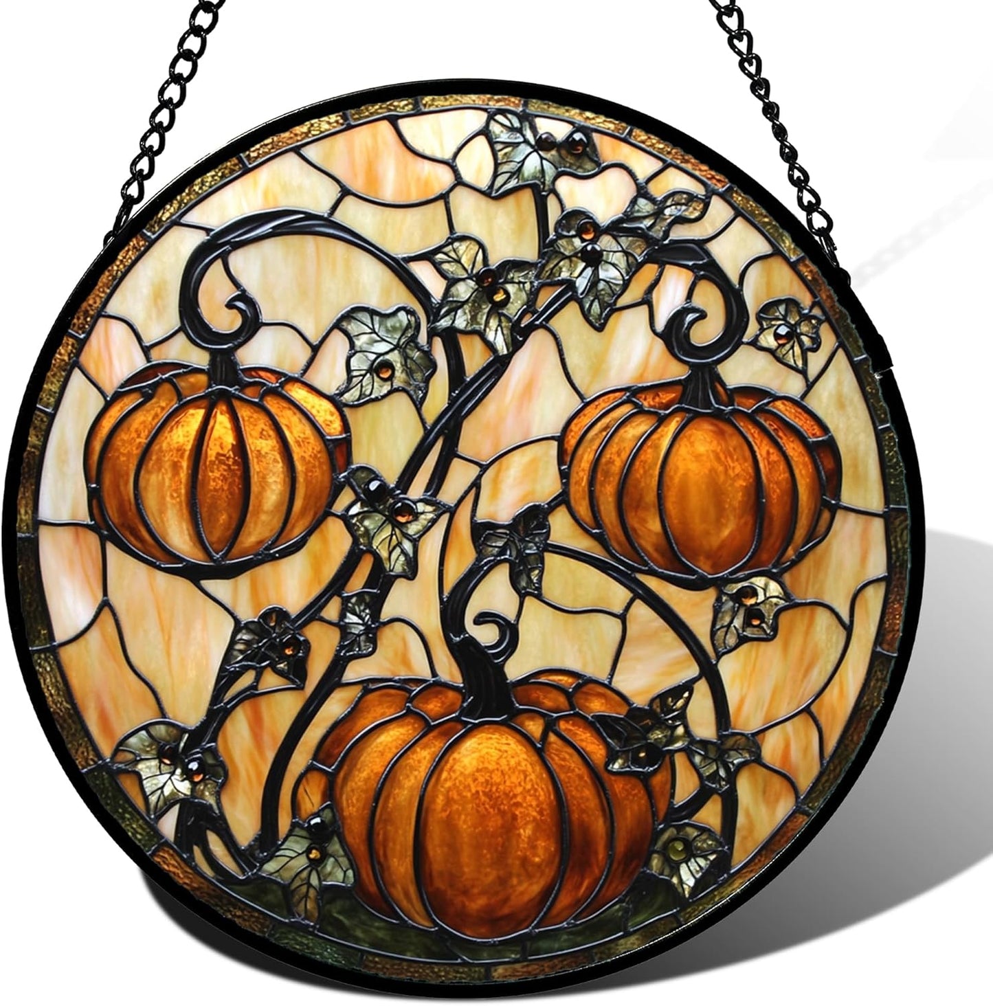 Stained Glass Window Hanging for Halloween Decor and Gifts