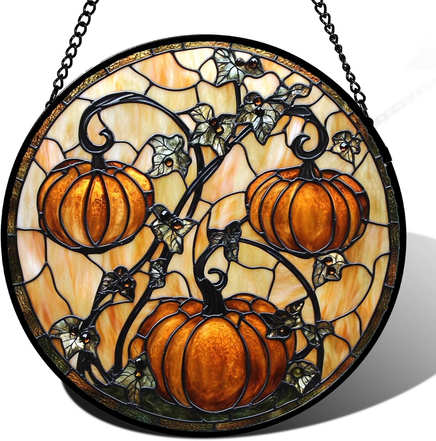 Stained Glass Window Hanging for Halloween Decor and Gifts