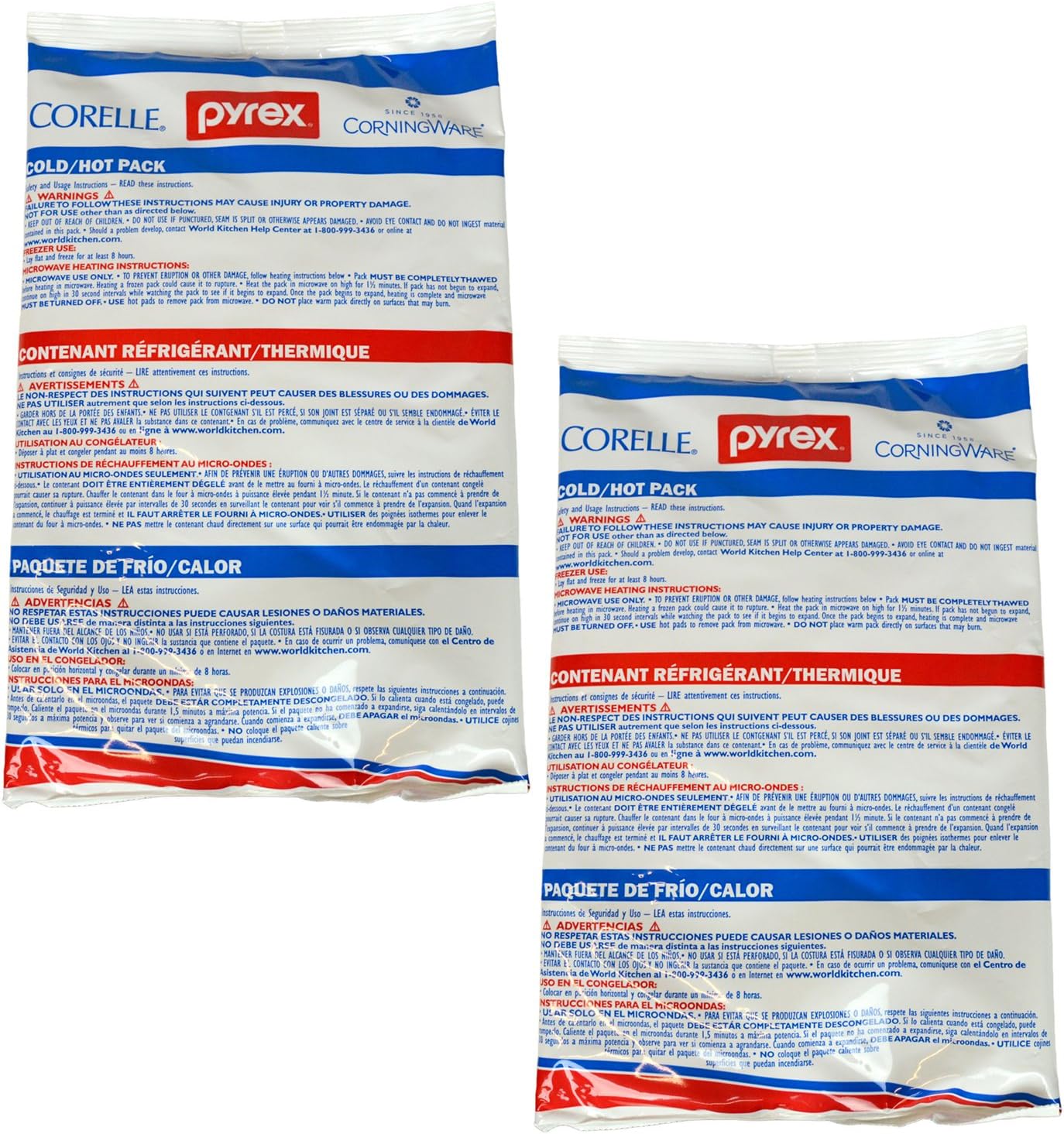 Pyrex Large Hot/Cold 2 Pack - Freezer/Microwave Safe