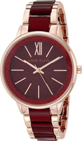 AK Anne Klein Women's Resin Bracelet Watch with Burgundy Dial 37mm