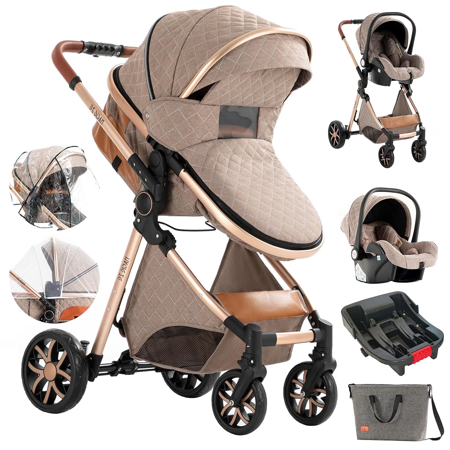 3 in 1 Baby Stroller Travel System Combo Set for Newborns