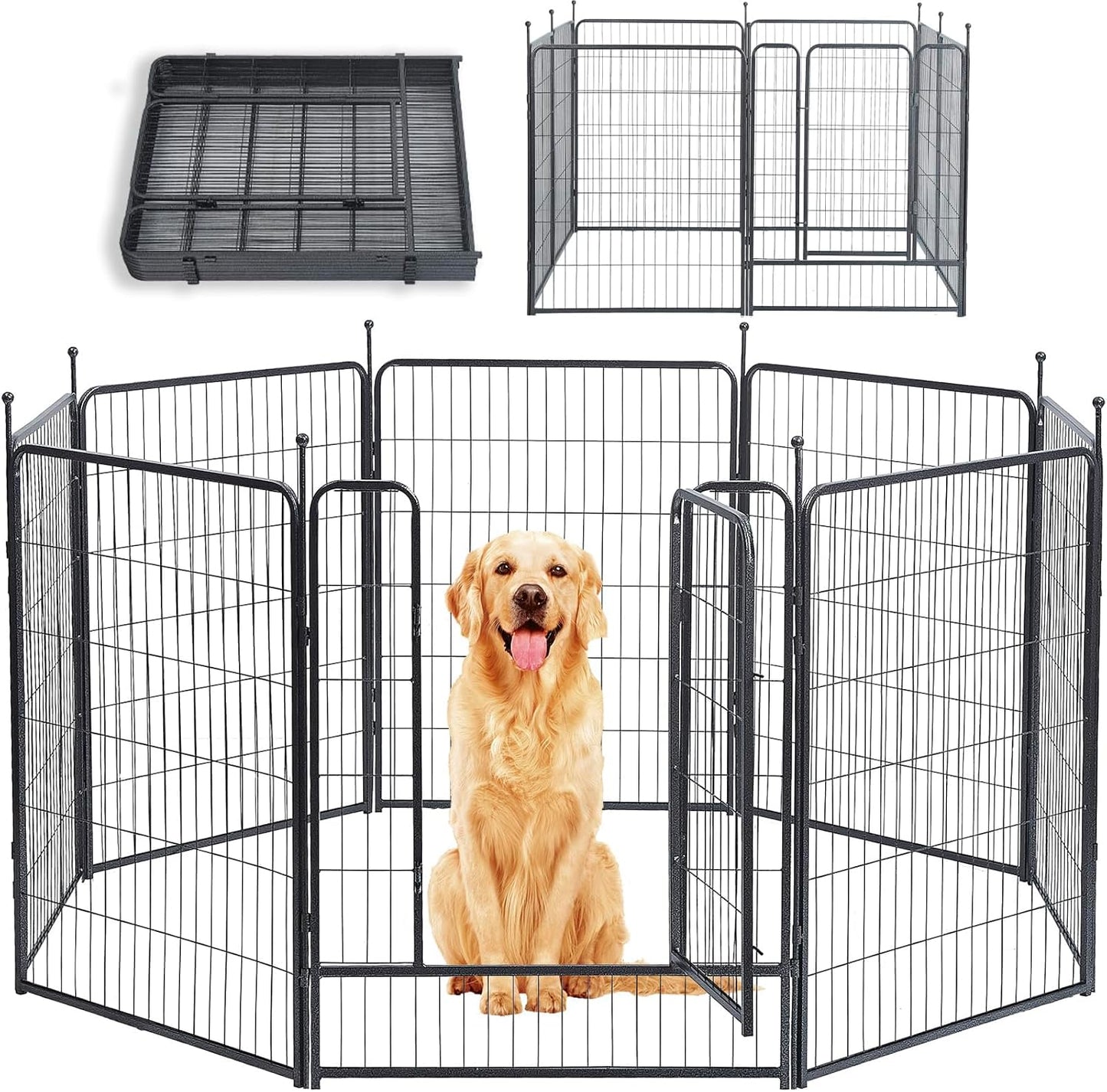 Heavy Duty Dog Playpen for Indoor and Outdoor Use, 40 Inch