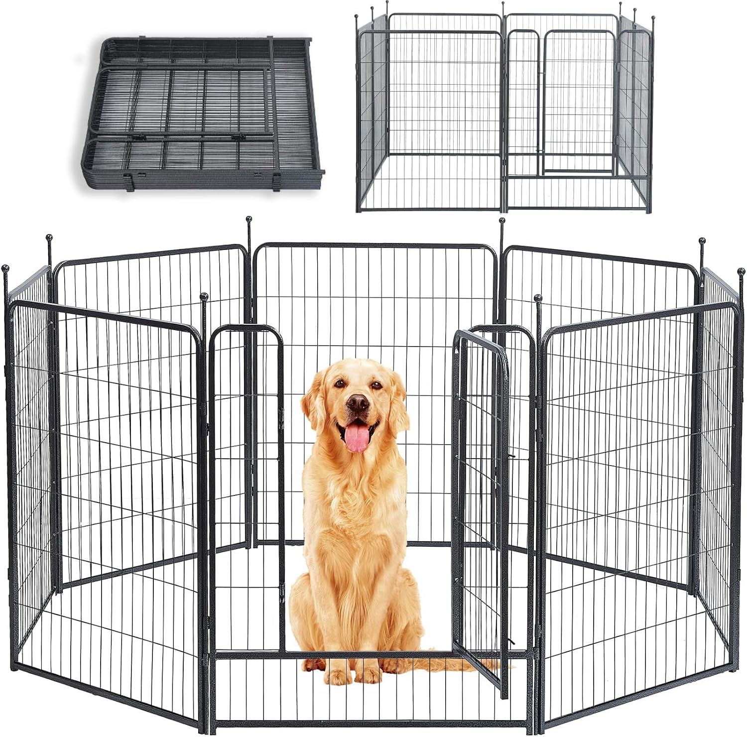 Heavy Duty Dog Playpen for Indoor and Outdoor Use, 40 Inch