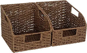 StorageWorks Round Paper Rope Storage Baskets for Organizing
